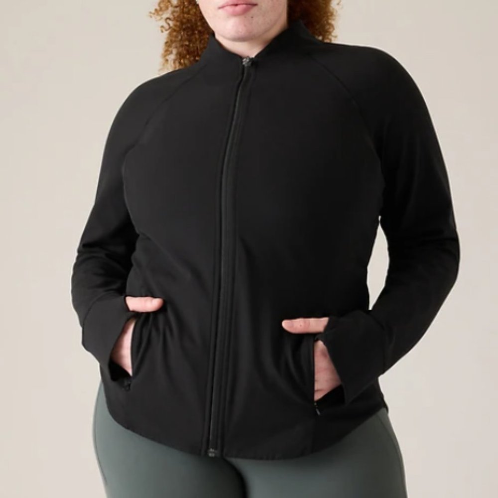 Athleta Salutation Jacket in Black, M